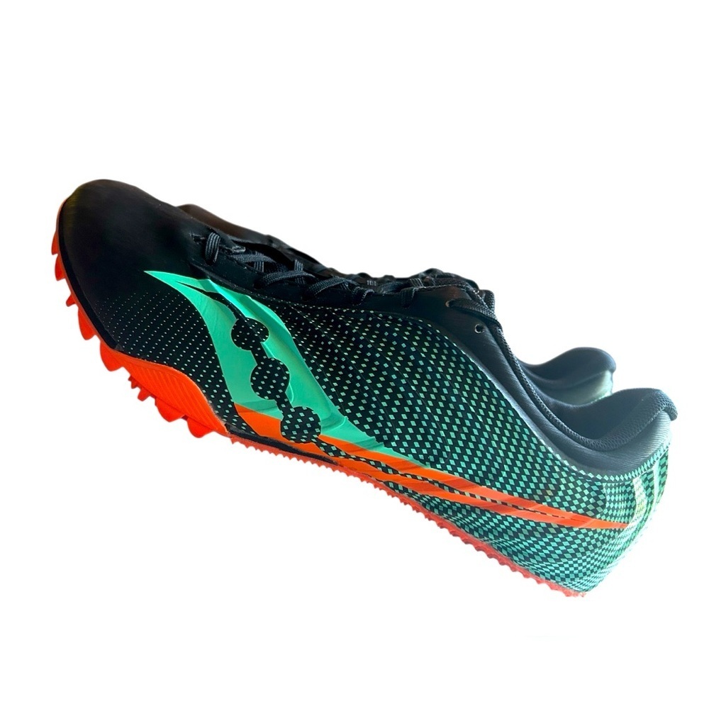 Saucony Black Teal Orange Track Spikes
